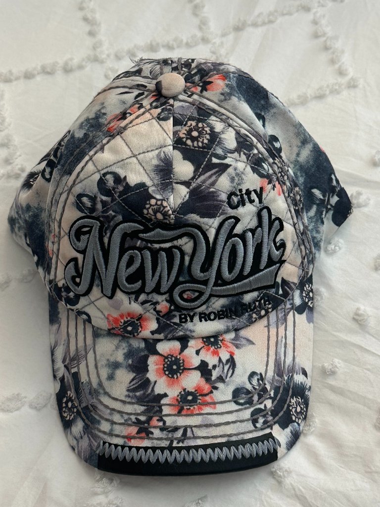 Robin Ruth New York Floral Baseball Cap Snapback Hat City Graphic